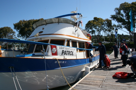 US CG Auxiliary patrol boat.