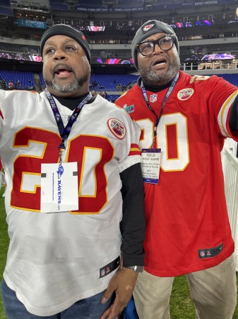 Reggie and Eric at AFC Championship Game