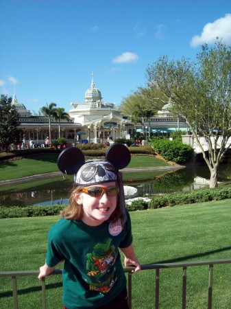 Austin being goofy at Disney World.