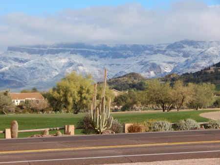 Snow on the mountains