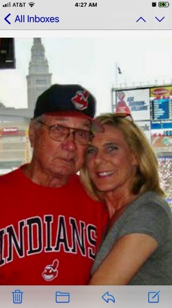 My Dad and me at the Indians game