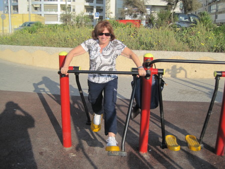 Working out on the beach in Tel Aviv