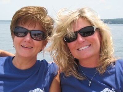 Me and Donna (sister) on Lake Claiborne.