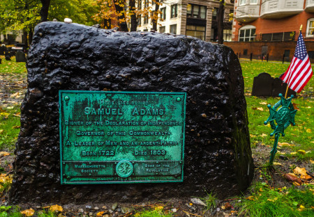 Samuel Adams Headstone-Boston MA