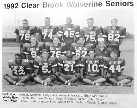1992 Football Wolverine Seniors