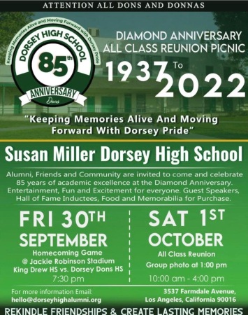 85th Anniversary Dorsey High School Reunion