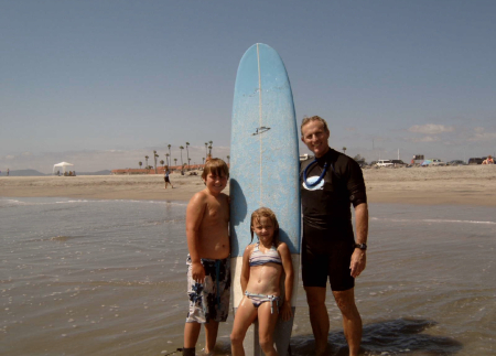 Surfing Lessons with Chris & Lauren- 2004