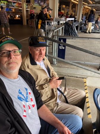 Yankee Stadium with Dad - Veteran of the Game 