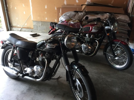 '70 resto project and '05 Bonnevilles for fun