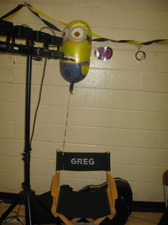 Greg McLean's Directors Chair with Minion