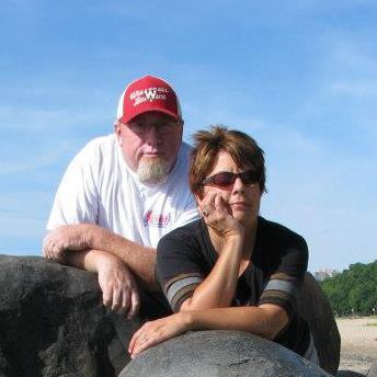 Peggy and I at Lake Michigan