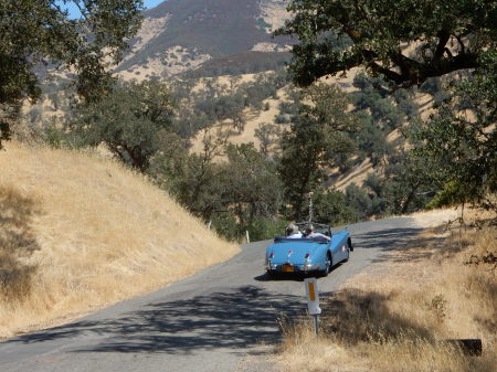 XK140 on Tour in Northern California Hills