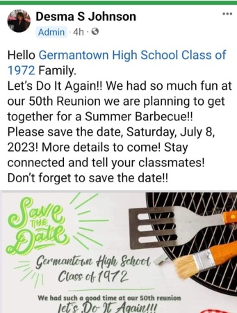 Class of 1972 Summer Cookout 