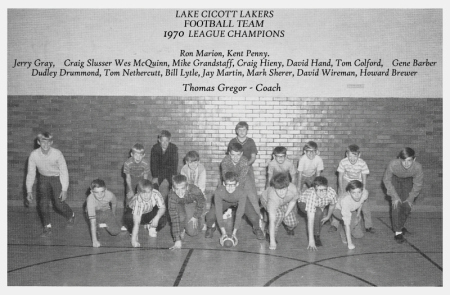 Lake Cicott Lakers Football Team 1970