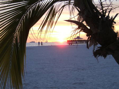 Feb. 2012, Ft.Meyers Beach, enjoying dinner