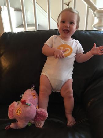 Our 10-month-old granddaughter!