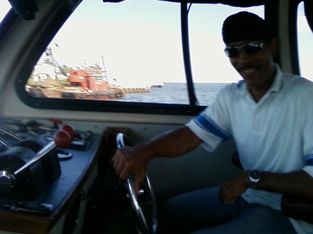 Driving Police Patrol Boat