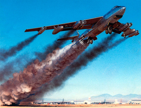 B-47, Taking off with rocket assist.  