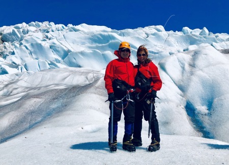 Trekking with Michelle on Mendenhall Glacier. 