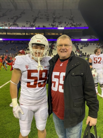 After the  2021 Apple Cup victory.  Go Cougs