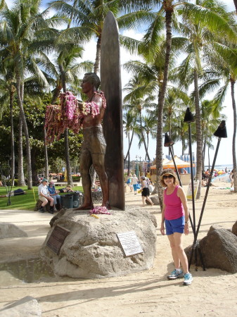 Betty on Waikiki Beach.