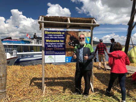 Jim at Lake Titicaca, Peru 3/2018