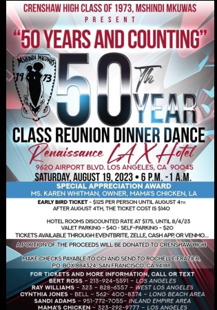 CLASS OF 73 REUNION!!! AUGUST 19 2023!!!!