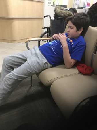 Young Mikey in waiting room 2018