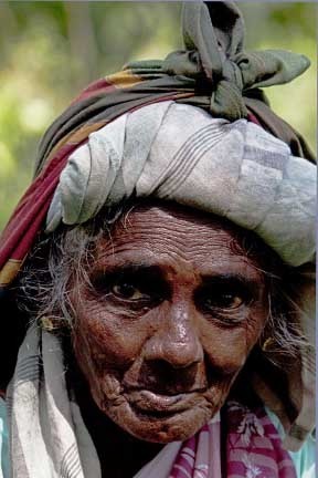 old woman Dharmarashala, India