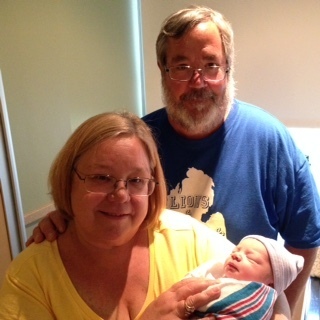 Barb, Tom, and Baby Hudson