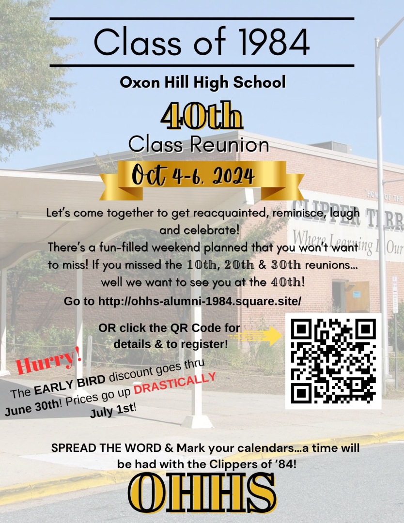 1984 40th Oxon Hill High School Reunion 