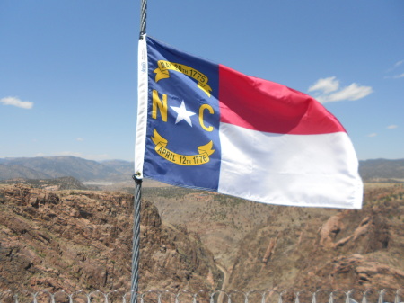 State flags on the bridge