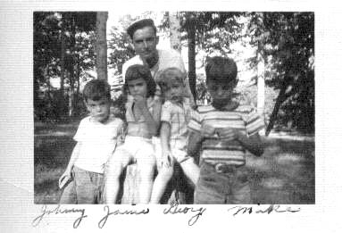 Dad with us kids 1955
