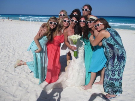 Wedding Guests on the Beach