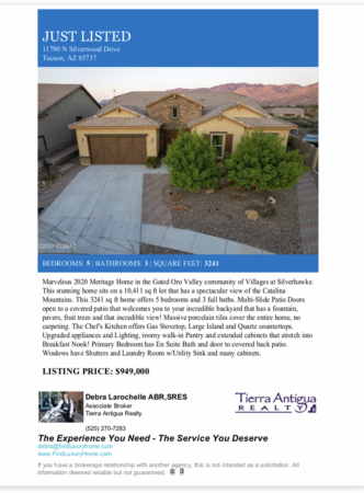 Gated community in Oro Valley 