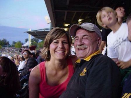 DAUGHTER & DAD AT GAME