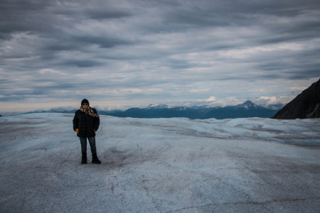 Up on some glacier in Alaska