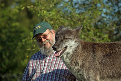 Don with Dharma at Wolf Park