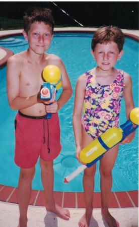 Brian & Hilary at our pool