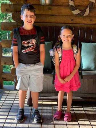 Grandkids Taylor and Molly first day of school