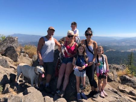 With Brandy and her kids on Spencer's Butte