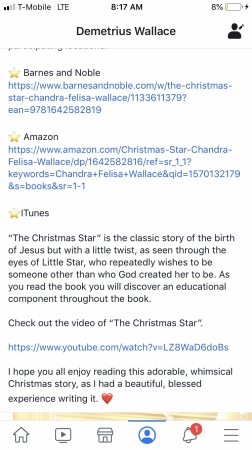 Chandra Wallace's album, The Christmas Star written by me!!!