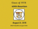  Class of 1978 /40th Class Reunion reunion event on Aug 31, 2018 image