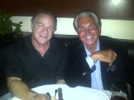 ME AND FRIEND GEORGE HAMILTON AT DINNER 