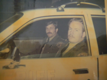 Duke driving and me in ELA Patrol 70's