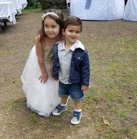 Grandkids at Nicks Wedding in the Redwoods