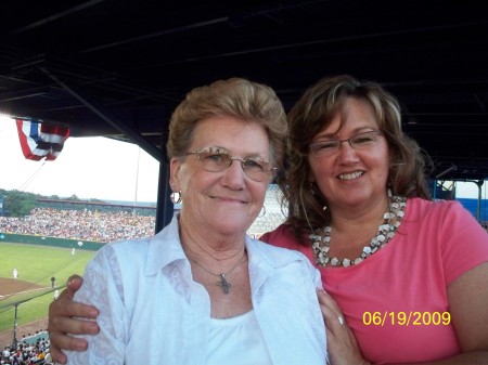 My mom and I at CWS...last game we attended at Rosenblatt.
