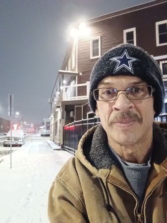 Shoveling around the old Union Hotel 