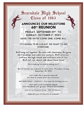 Scarsdale High School 60th Reunion Class of 1963