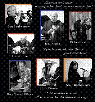 "Hot Jazz" CD info insert on Dr. Dubious Band